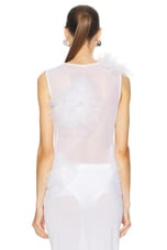 Acne Studios Sleeveless Top in White, view 4, click to view large image.