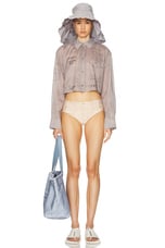 Acne Studios Sherika Long Sleeve Cargo Top in Light Brown, view 5, click to view large image.