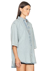 Acne Studios Short Sleeve Top in Indigo Blue, view 2, click to view large image.
