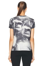 Acne Studios All Over Paint Face Shirt in Black & White, view 3, click to view large image.