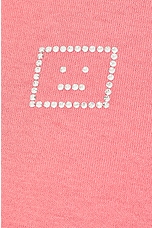 Acne Studios Face Crystal Baby Tee in Tango Pink, view 6, click to view large image.