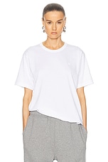 Acne Studios Nash Face Tee in White, view 1, click to view large image.