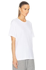 Acne Studios Nash Face Tee in White, view 2, click to view large image.