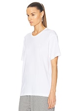 Acne Studios Nash Face Tee in White, view 3, click to view large image.