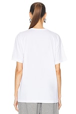 Acne Studios Nash Face Tee in White, view 4, click to view large image.