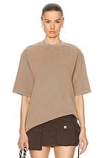 Acne Studios T Shirt in Taupe Brown, view 1, click to view large image.