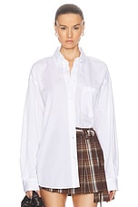 Acne Studios Button Down Shirt in White, view 1, click to view large image.