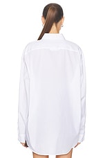 Acne Studios Button Down Shirt in White, view 3, click to view large image.