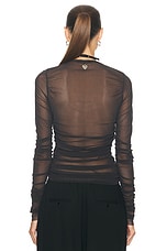 Acne Studios Eloran Top in Anthracite Grey, view 3, click to view large image.