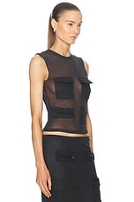 Acne Studios Ecargo Top in Anthracite Grey, view 2, click to view large image.