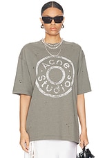 Acne Studios Exford T-shirt in Moss Green, view 1, click to view large image.