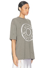 Acne Studios Exford T-shirt in Moss Green, view 2, click to view large image.