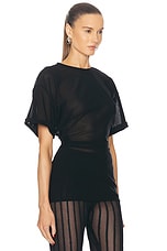 Acne Studios Tanada Power Mesh Top in Black, view 2, click to view large image.