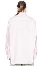 Acne Studios Long Sleeve Shirt in Pale Pink, view 3, click to view large image.