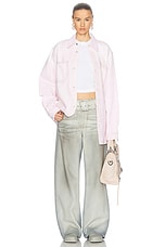 Acne Studios Long Sleeve Shirt in Pale Pink, view 4, click to view large image.