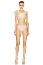 Acne Studios Emiami Two Piece Swimsuit in Yellow, view 1, click to view large image.
