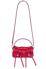 Acne Studios Multipocket Micro Crinkled Bag in Red, view 1, click to view large image.