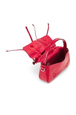 Acne Studios Multipocket Micro Crinkled Bag in Red, view 6, click to view large image.