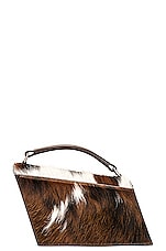 Acne Studios Distortion Mini Top Handle Bag in Multi Brown, view 4, click to view large image.