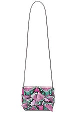 Acne Studios Musubi Wallet Crossbody Bag in Pink & Green, view 1, click to view large image.