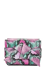 Acne Studios Musubi Wallet Crossbody Bag in Pink & Green, view 3, click to view large image.