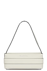 Acne Studios Musubi Elongated Bag in White & Black, view 3, click to view large image.