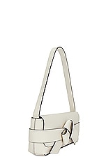 Acne Studios Musubi Elongated Bag in White & Black, view 4, click to view large image.
