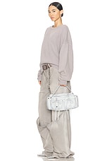 Acne Studios Multipocket Vintage Bag in White & Grey, view 2, click to view large image.