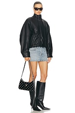 Acne Studios Platt Mini Studs Shoulder Bag in Black, view 2, click to view large image.