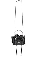 Acne Studios Multipocket Patent Crinkled Bag in Black, view 1, click to view large image.