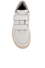 Acne Studios Steffey Sneaker in White, view 4, click to view large image.