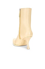Acne Studios Heeled Boot in Cream Beige, view 3, click to view large image.