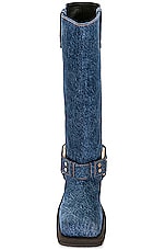 Acne Studios Moto Boot in Blue, view 4, click to view large image.