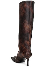 Acne Studios Kitten Heel Boot in Multi Brown, view 3, click to view large image.