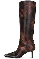 Acne Studios Kitten Heel Boot in Multi Brown, view 5, click to view large image.
