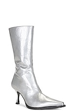 Acne Studios Pointed Toe Boot in Silver, view 2, click to view large image.