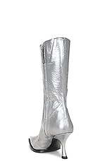 Acne Studios Pointed Toe Boot in Silver, view 3, click to view large image.