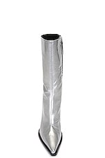 Acne Studios Pointed Toe Boot in Silver, view 4, click to view large image.