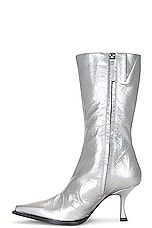 Acne Studios Pointed Toe Boot in Silver, view 5, click to view large image.