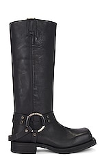 Acne Studios Moto Boot in Black, view 1, click to view large image.