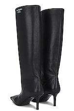 Acne Studios Knee High Boot in Black, view 3, click to view large image.