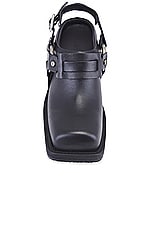 Acne Studios Moto Mule in Black, view 4, click to view large image.