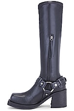 Acne Studios Tall Moto Boot in Black, view 5, click to view large image.