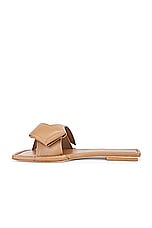 Acne Studios Bow Slide in Camel Brown, view 5, click to view large image.