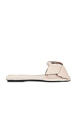 Acne Studios Bow Slide in Taupe Beige, view 1, click to view large image.