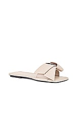 Acne Studios Bow Slide in Taupe Beige, view 2, click to view large image.