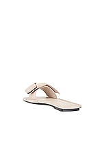 Acne Studios Bow Slide in Taupe Beige, view 3, click to view large image.