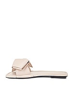Acne Studios Bow Slide in Taupe Beige, view 5, click to view large image.