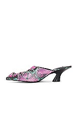 Acne Studios Mule Pump in Pink & Green, view 5, click to view large image.