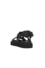 Acne Studios Chunky Sandal in Black, view 3, click to view large image.